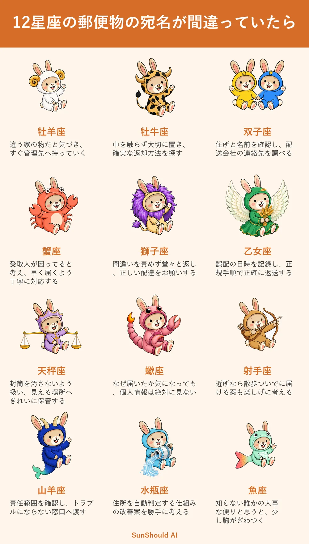 郵便物の宛名が違う12星座あるある｜牡羊座は即返却、蠍座は中を見ない