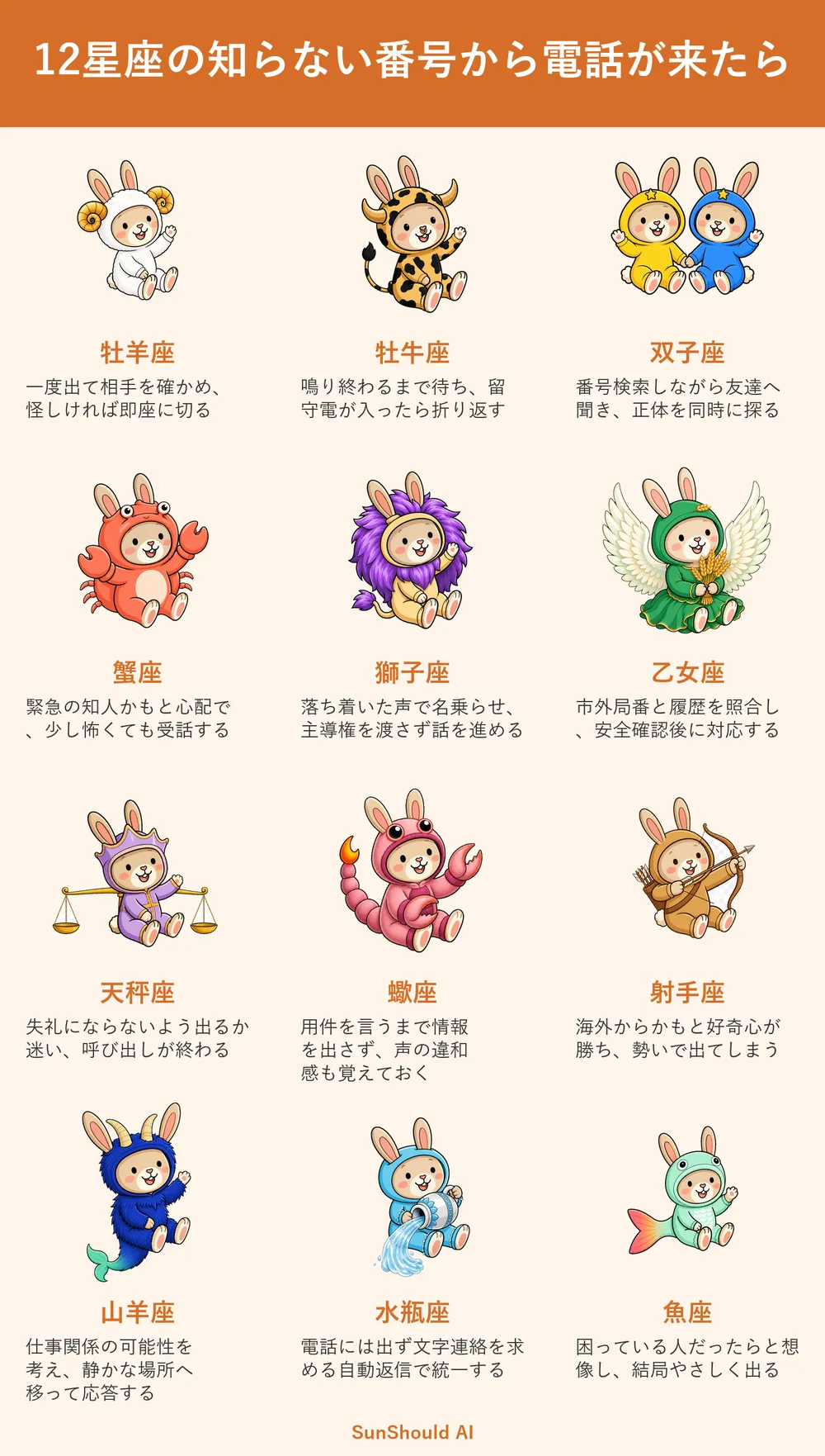 知らない番号からの電話12星座あるある｜牡羊座は即確認、乙女座は照合