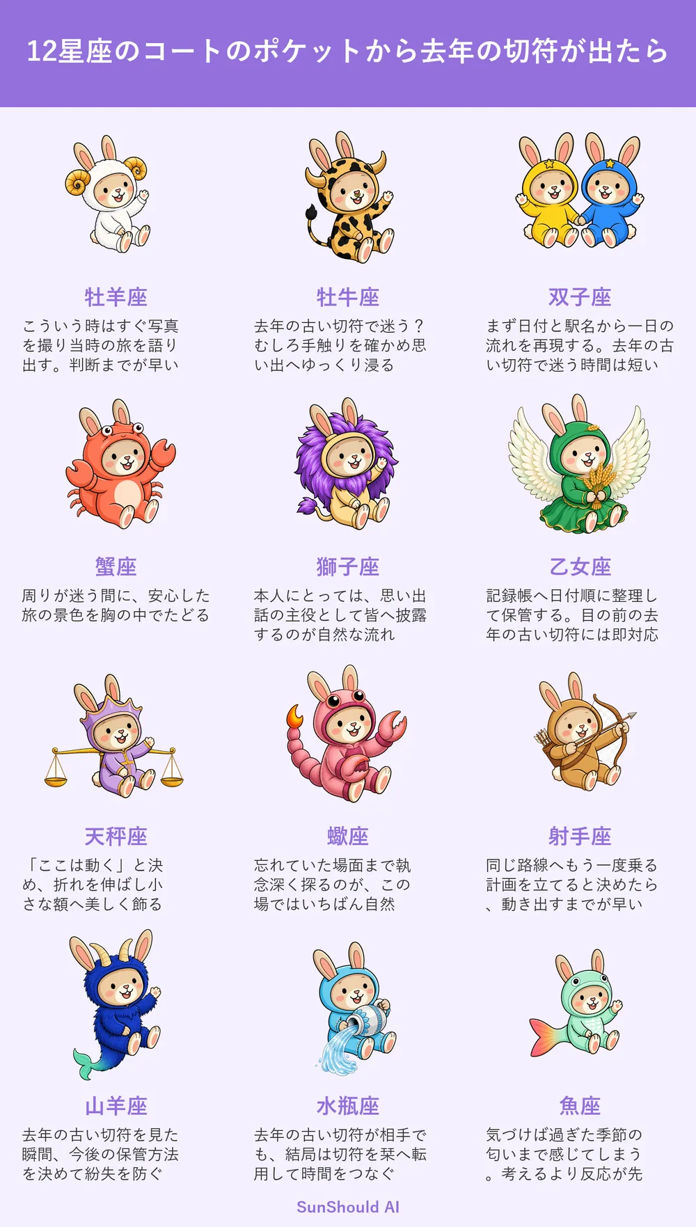 去年の切符が出てきた12星座あるある｜牡羊座は旅を語り、射手座は再訪を計画