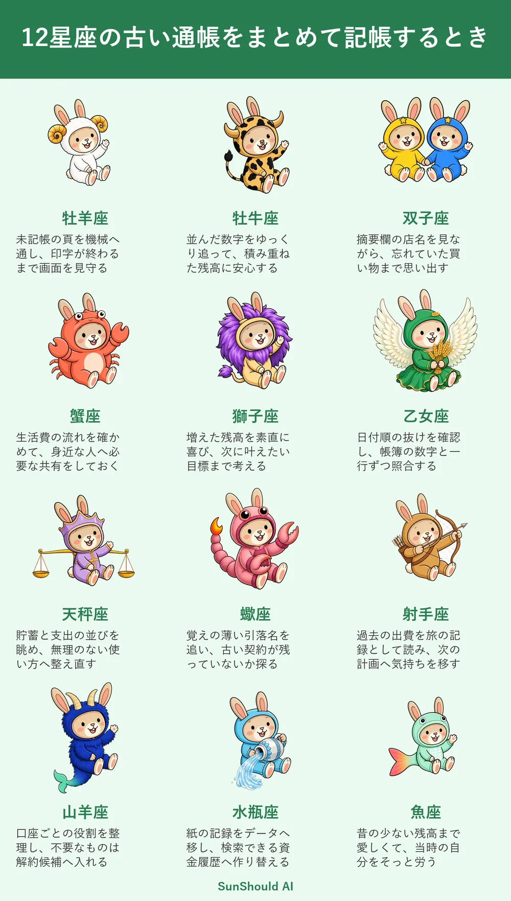 古い通帳をまとめて記帳するときの12星座あるある｜牡羊座は印字、魚座は回想