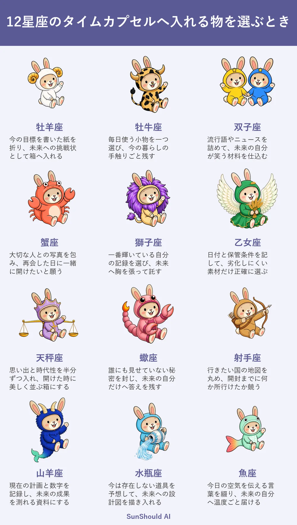 タイムカプセルへ入れる物を選ぶときの12星座あるある｜牡羊座は即決