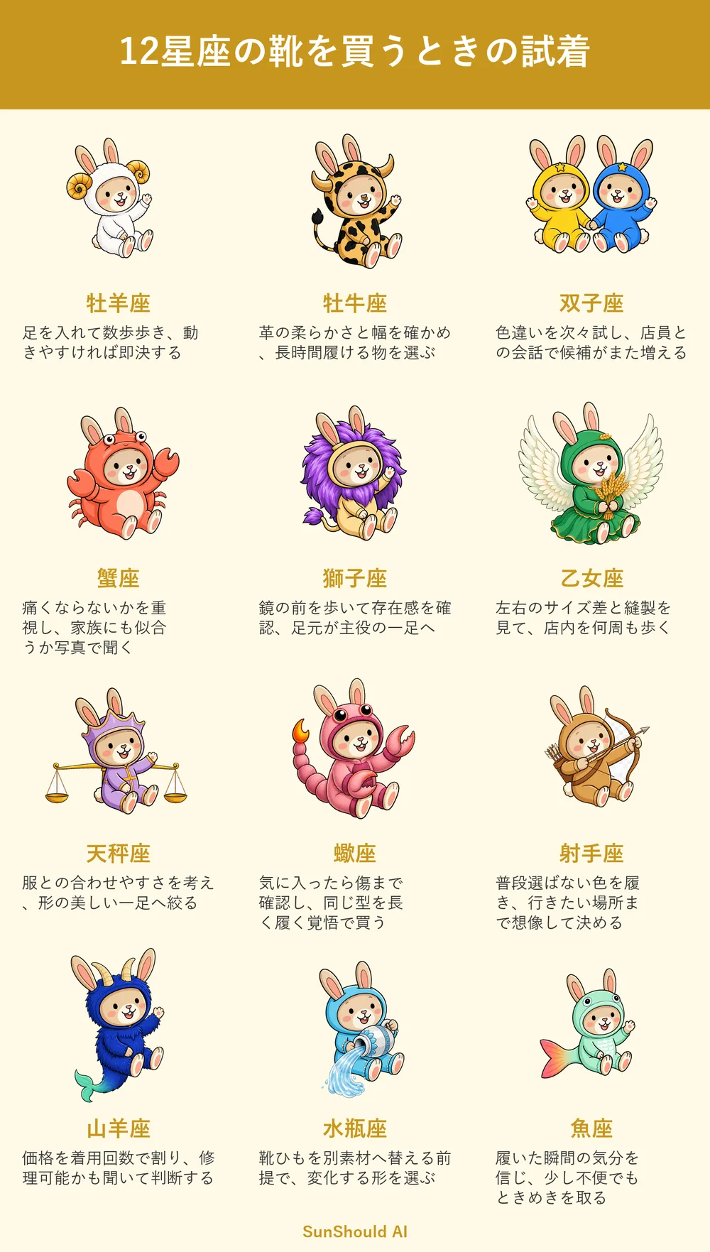 靴を試着する12星座あるある｜牡羊座は即決、山羊座は着用回数で計算